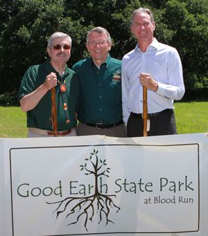 Good Earth Dedication Governors Branstad, Daugaard with Dick Brown