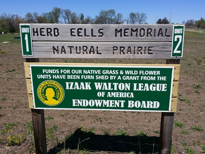 Herb Eells Memorial Natural Prairie Sign