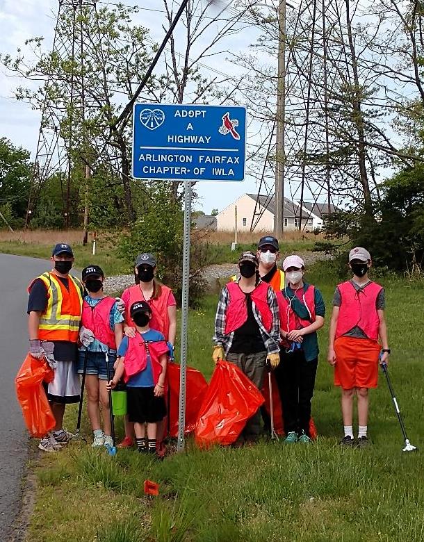 Arlington-Fairfax adopt-a-highway cleanup - May 2021