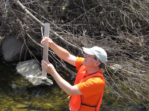 Man doing chemical testing