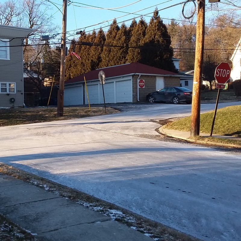 Excessive salting in a neighborhood - credit Dave Bell