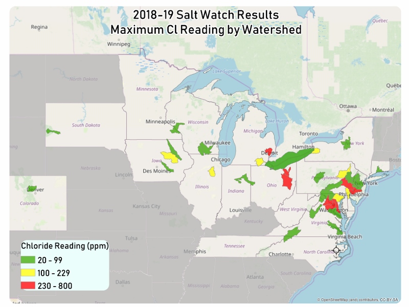 Winter Salt Watch Map March 2019