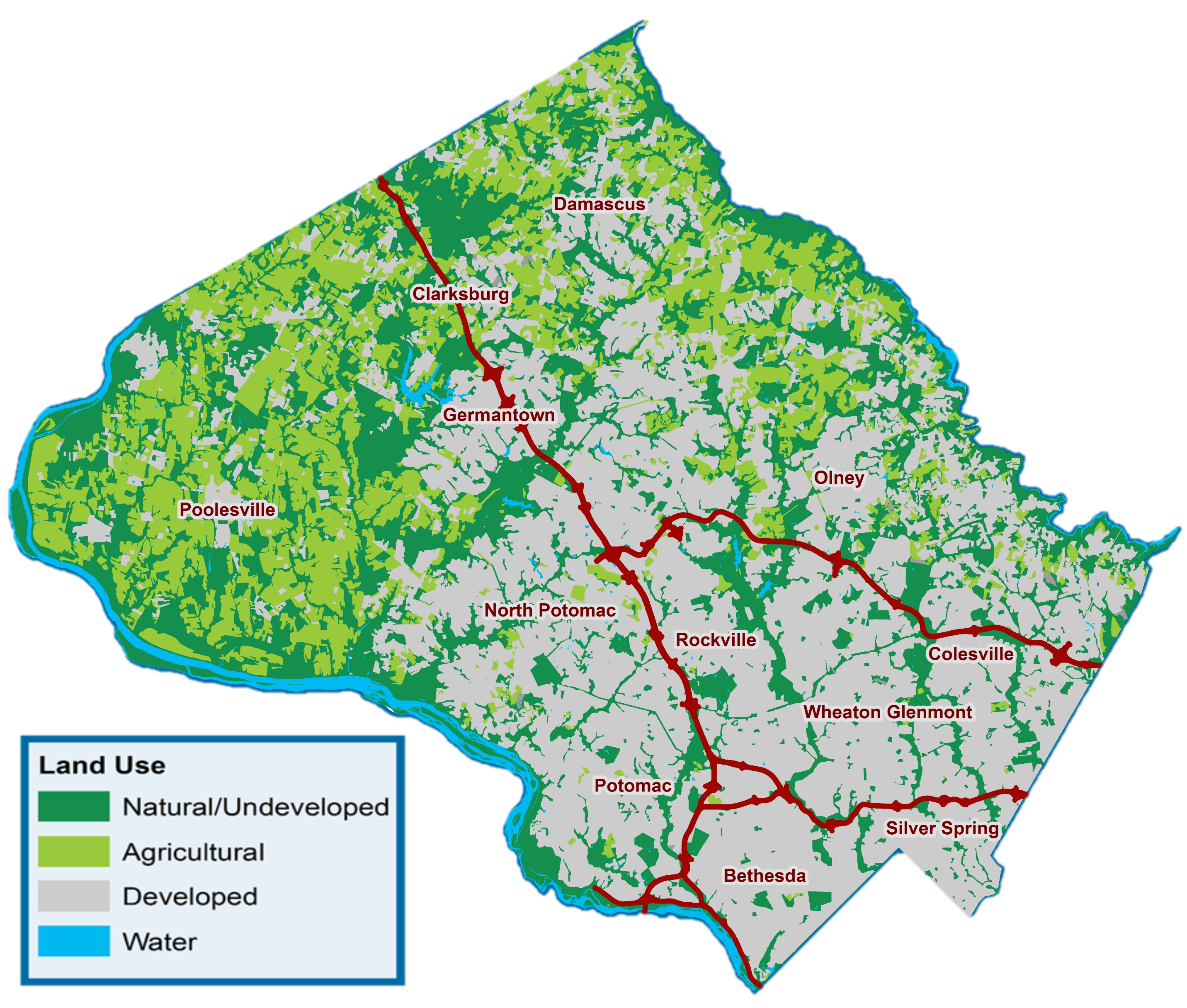 Montgomery County land use map