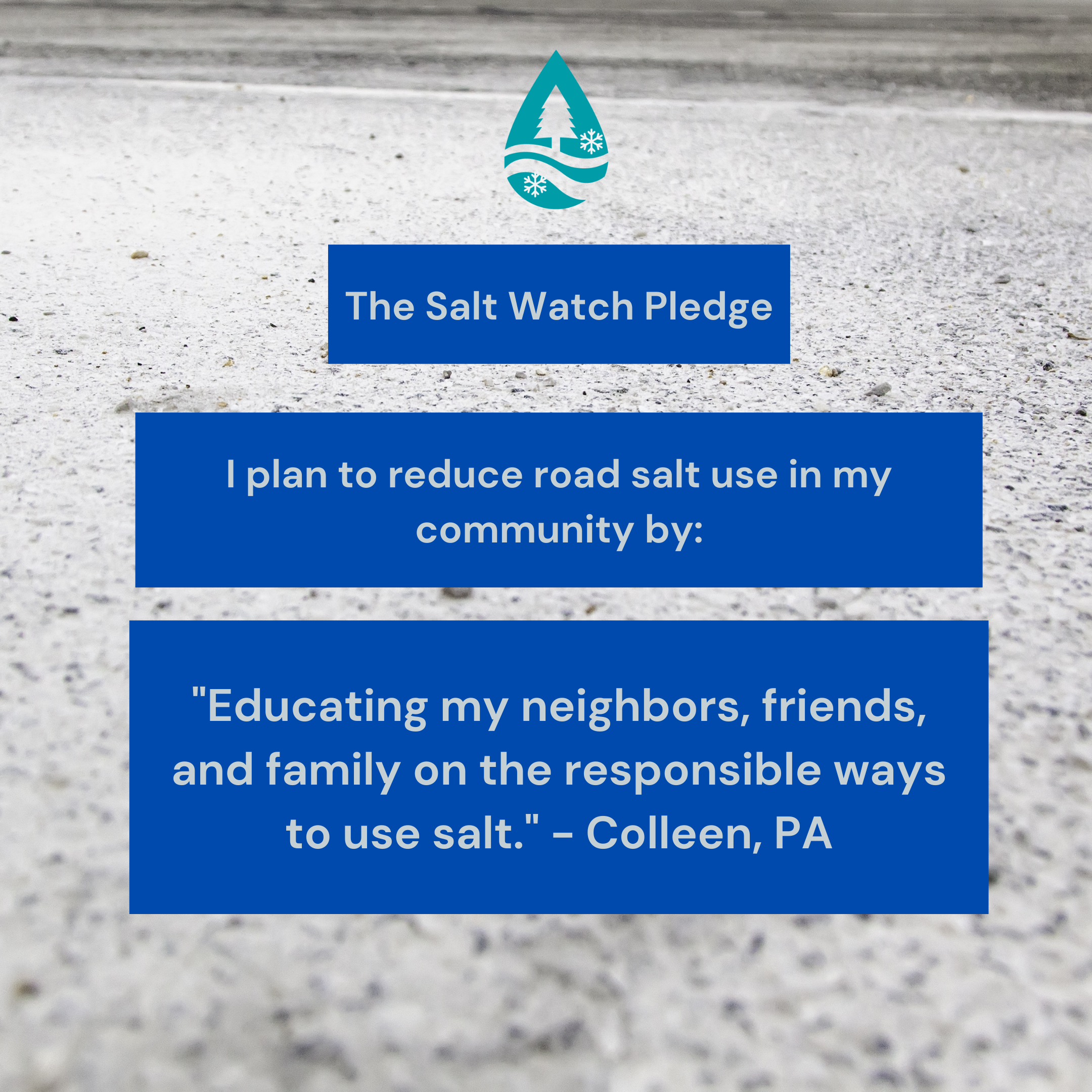 Salt Watch pledge - Colleen