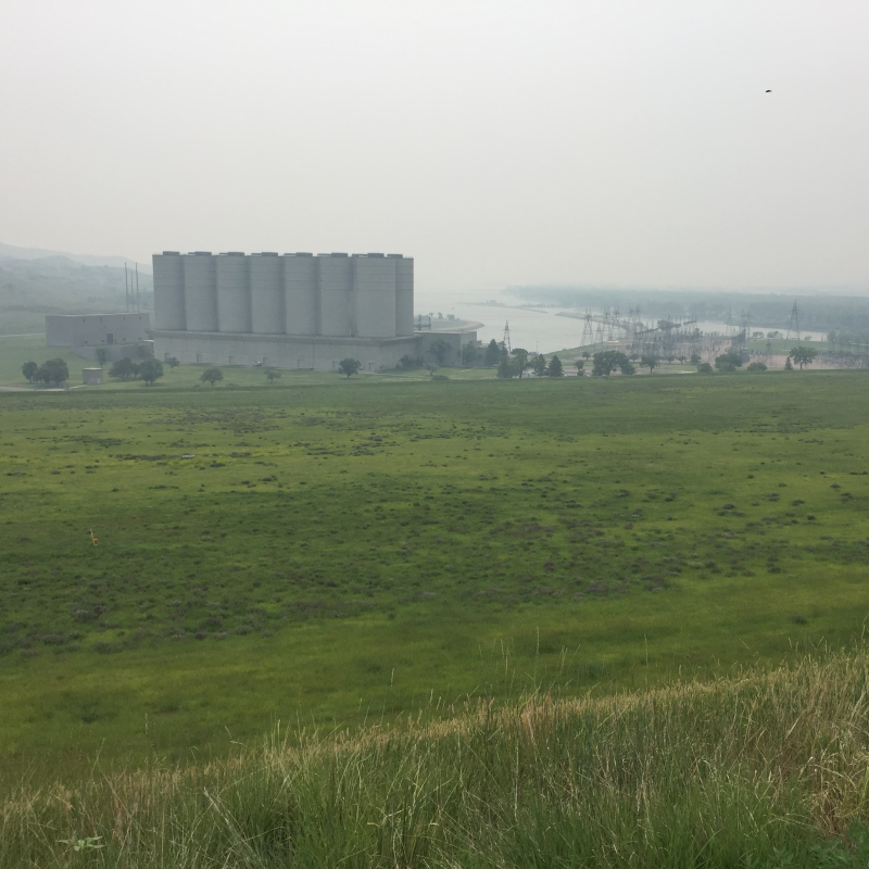 Oahe Tailrace engulfed by wildfire smoke - credit Paul Lepisto