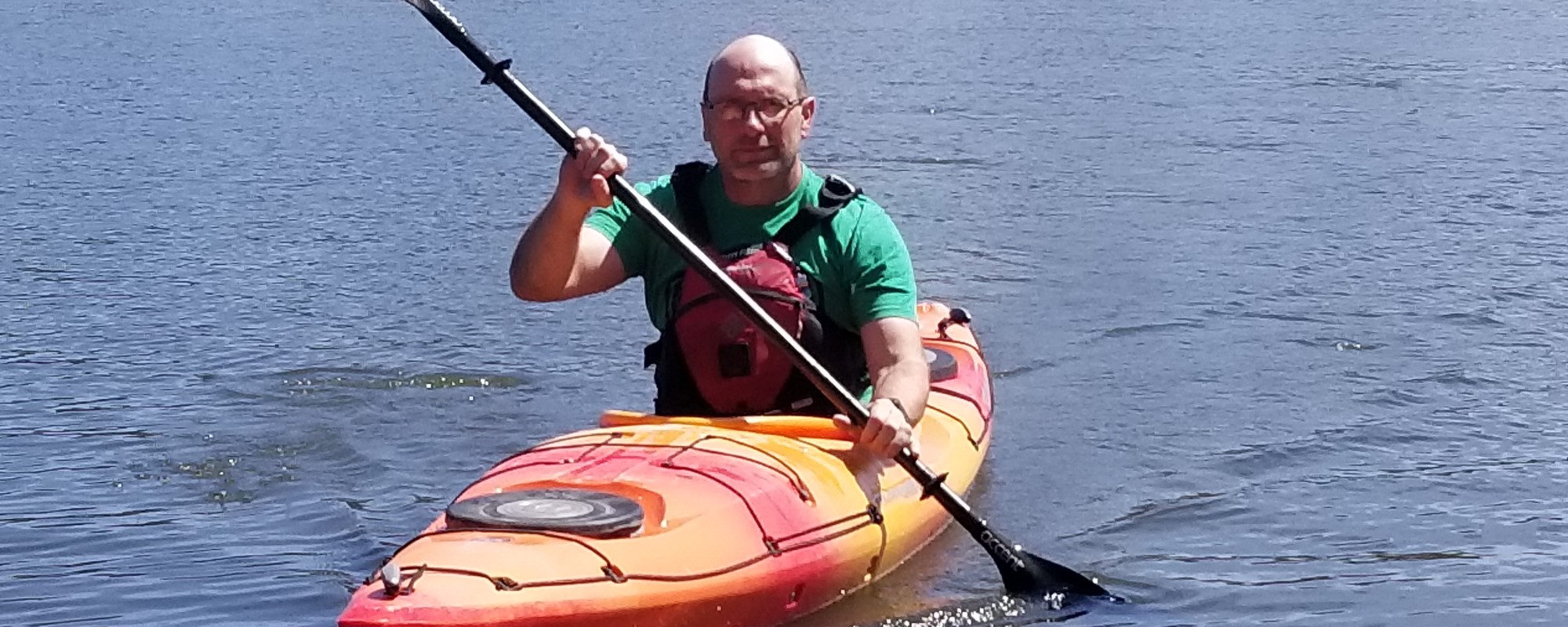 Darren Siefken kayaking