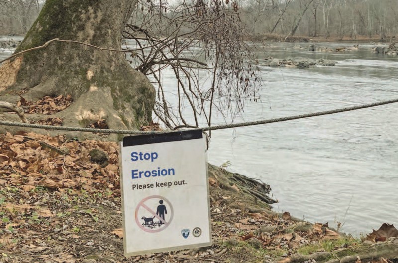 Erosion along the Potomac River - credit Michael Reinemer