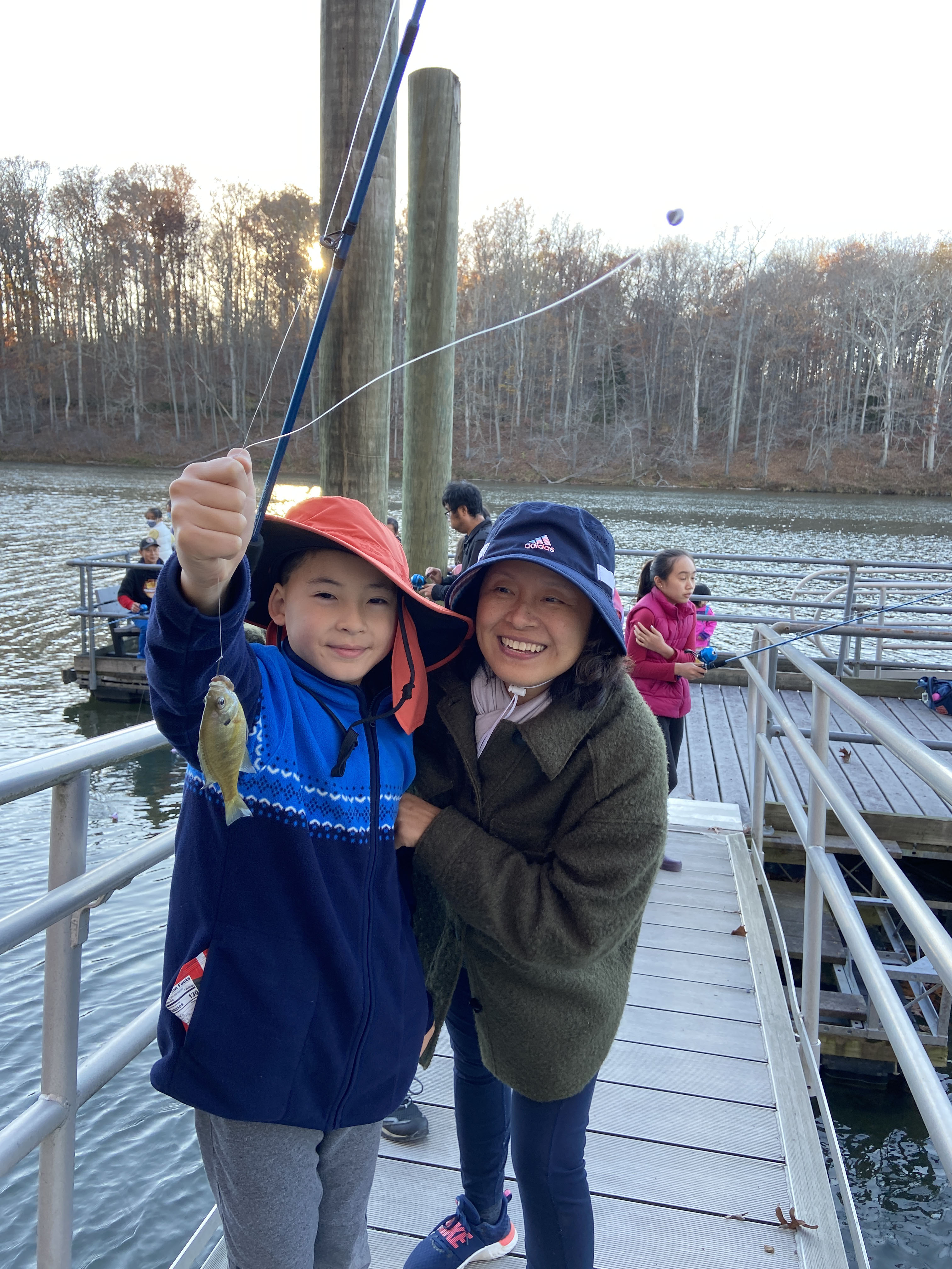 Family at a fishing event - credit Jennifer Simms