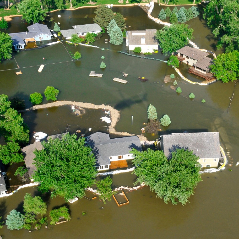 Flooded area along the Missouri River - credit U.S. Air Force Tech Sgt Oscar Sanchez