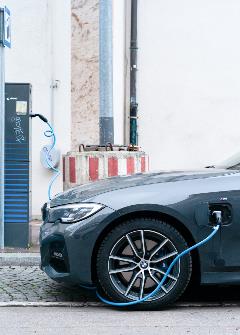 Hybrid car charging - credit Marc Heckner