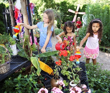 Girls Watering Flowers_credit Cleveland Botanical Gardens